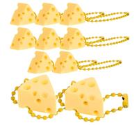 jojofuny 10pcs Cheese Ornament Keychains Keychain Cheese Charm for Car Keys Decorative Pendant for Bag Cute Pendant Decor Small Business Thank You