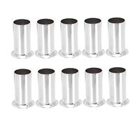 jojofuny 10pcs Chrome Iron Candle Covers Sleeves Chandelier Socket Flanging Sleeves for European Crystal Hanging Lamp Holder, Compatible with Candle Light Fixtures