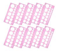 jojofuny 10pcs Circle Template Drawing Ruler Set for Quilling and DIY Cards, Plastic Circular Stencil with Lasting Clarity, Portable Design Suitable for Art Projects and Classroom Use