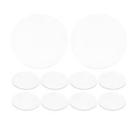 jojofuny 10pcs Clear Acrylic Round Discs Thick Transparent Circle Sheets with Smooth Edges Anti-Slip Coasters and Writable Acrylic Blanks for Office Labeling and DIY Crafts
