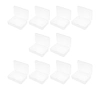 jojofuny 10pcs Clear Plastic Playing Card Storage Cases PP Material Organizer Box with Snap Close for Trading Business and Game Cards Holder