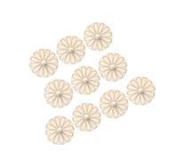 jojofuny 10pcs DIY Unfinished Wooden Gyroscope for Creative Painting Plaything to Enhance Cognition and Hand Eye Coordination Safe Premium Wood Design Petal Shape