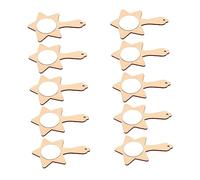 jojofuny 10Pcs DIY Wooden Mirror Craft Kit for Handheld Painting Mold Lightweight Compact Decorative Makeup Supply for Hand Brain Coordination and Fine Motor Skills Development