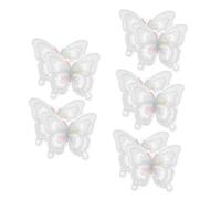 jojofuny 10pcs Double Layer Butterfly Lace Patches Handsewn Organza Embroidery Appliques for Sewing Bridal Dress DIY Clothes Hats Curtains Accessories