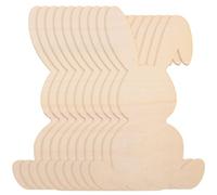 jojofuny 10pcs Easter Bunny Wood Cutouts Blank Wood Chips Wooden Slices Light Yellow Simple Design Lovely Outlook Practical for Can Be Preserved Easter Decor for House