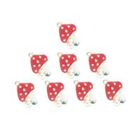 jojofuny 10pcs Elegant Mushroom Pendant Jewelry Diy Charms for Necklace Bracelet Keychain Sweater Chain Earring Accessories