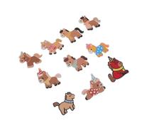 jojofuny 10pcs Embroidered Horse Iron on Patches for Clothes Sewing Decorative Appliqué Badges DIY Jackets Backpacks Chinese New Year 2026 Year of The Horse