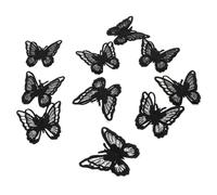 jojofuny 10pcs Embroidery Cloth Patches Butterflies Clothes Appliques Creative Beautiful Fabric Ironed Patch Small Holes Repair for DIY Projects and Scrapbooks