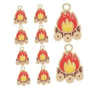 jojofuny 10pcs Flame Shaped Pendant Charms for Jewelry Making Versatile DIY Fire Charms for Bracelets Necklaces and Earrings Distinctive Jewelry Ornaments with Lively Design
