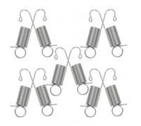 jojofuny 10pcs Galvanized Cabin Hook 200mm Extension Spring with Hook Ends Stainless Steel Mechanical Springs for Home Repairs Featuring Easy Installation Sturdy Galvanized Material
