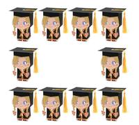 jojofuny 10pcs Graduation Festival Storage Boxes with Doctor Hat Box Design for Packaging Candies and Baked Goodies for Graduation Party Girl Gifts
