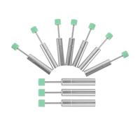 jojofuny 10Pcs Green Hydraulic Trash Can Dampers Soft-Close Piston Replacement for Steel and Plastic Garbage Can Lids, Silent Wastebasket Lid Dampers for Kitchen and Office Use