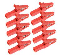 jojofuny 10pcs Insulated Alligator Clips Safe Test Clamp with Fully Enclosed Copper Clamp Head Yellow High Visibility Electrical Test Clips for High Applications