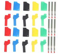 jojofuny 10Pcs Insulated Banana Plug Connectors with Color Coding for Audio Video Receiver and Amplifier Testing Low Resistance Stackable Audio Cable Plugs for Multimeter and Speaker Wire