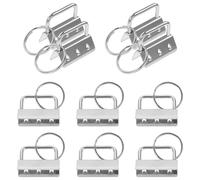 jojofuny 10pcs Metal Key Fob Hardware Clips Waistband Keychain Accessories for DIY Crafting Ribbon Lanyards Suitable for Keychain Making and Supplies