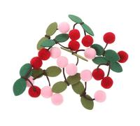 jojofuny 10pcs Mini Cherry Embroidery Appliques Cute Sew Iron Soft Cherry Patches for Diy Hairpin Hair Clips Clothing Decorations Boys and Girls Hair Accessories