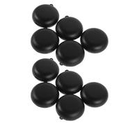 jojofuny 10pcs Mini Earbud Carry Cases Portable round Earphone Storage Box Compact Protective Shell Small Black Organizer for Wireless Earbuds Travel Accessories