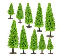 jojofuny 10pcs Miniature Model Trees for Diorama and Sand Table Scenery Handmade Plastic Landscape Trees in Mixed for DIY Cake Toppers Railroad and Architecture Models