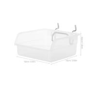 jojofuny 10pcs Pegboard Bins with Metal Hooks Reinforced Plastic Parts Organizer Box Angled Design for Easy Retrieval Oil-Resistant Storage for Garage Workshop Office