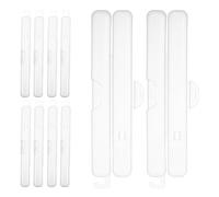 jojofuny 10pcs Portable Travel Toothbrush Cases with Transparent Pp Material Toothpaste Storage Boxes Compact Organizer for Business Camping and Daily Use