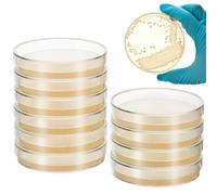 jojofuny 10pcs Pre Poured Agar Plates 2.75 Inch Petri Dishes for Microbiology Science Experiments Lab Use