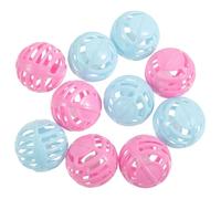 jojofuny 10pcs Rattle Ball for Cats Plastic Assorted Colour Cat Balls Indoor Interactive Fun to Grind Paws and Reduce Loneliness Random Color