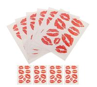 jojofuny 10pcs Red Lips Temporary Tattoo Stickers for Body and Face, Pvc Material with Unique Design, Versatile Use for Daily Makeup Looks and Birthday Party Decorations, Instant