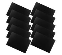 jojofuny 10Pcs Reusable Nail Art Palette Set, Black Nail Mixing Plate with Water-Washable Surface for Manicure Training and Portable Cosmetic Makeup Tool