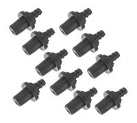 jojofuny 10pcs Self-locking Toilet Brush Head Adapter Set with Screw Connector, Replacement Handle Connector for Toilet Brush Repair Kit, Compatible with 16mm Black Pp Tubes, Bathroom