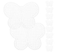 jojofuny 10pcs Sewing Mesh Pieces Plastic Mesh Sheets Cross Stitching Pads Creative White Portable for Knitting Teens Embroidery Crafts