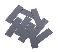 jojofuny 10pcs Stainless Steel Blank Name Tags with Mounting Brackets Engraving Plates for Office Desk Name Badges and Door Signs Sleek Identification Tags for School and Work