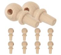 jojofuny 10pcs Unfinished Wood Gourd-Shaped Bottle Stoppers for DIY Projects with Easy Installation and Sturdy Material, for Decorative Toppers and Crafting Furniture