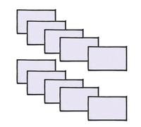 jojofuny 10Pcs White Iron-On Embroidery Patches Blank Sublimation DIY Heat Transfer Appliqué for Hats Crafts and Clothing Decoration