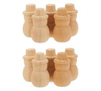 jojofuny 10Pcs Wooden Snowman DIY Paint Craft for Hand Painted Xmas Party Desktop Decor Premium Smooth Material Easy to Color Christmas Figurines for Home and Classroom Activities