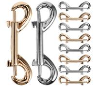 jojofuny 10pcs Zinc Alloy Double-ended Dog Leash Connector Hooks Quick Connect and Disconnect Multi-purpose Snap Hooks for Dog Leash and Tie-downs at Home