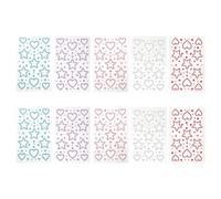 jojofuny 10Sheet Star Heart Face Gems Stickers - Acrylic Face Jewels - Rhinestone Stickers Stick on Self Adhesive Makeup Gem Jewel for Body Women Girls Festival