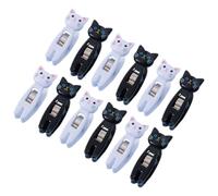jojofuny 12 Pcs Multi-Functional Plastic Clips Cat Shape Memo Clips Portable Assorted Colour Cute Office and Home Accessories