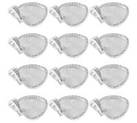 jojofuny 12 Set Heart Pendant Bezel Trays for Jewelry Making Rhinestone Sublimation Settings DIY Craft Supplies for Unique Necklace Keychain Bracelet Creations