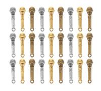 jojofuny 120pcs Microphone Pendant Charms: Music Note Jewelry - Antique Music Charms - DIY Jewelry Findings for Necklace Pendants Bracelet Making