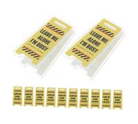 jojofuny 12pcs Acrylic Mini Desk Note Clips Funny Office Warning Signs Scratch-Resistant Note Holders for Manager Desk Sign Holder Accessories Home Workspace Organization