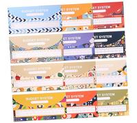 jojofuny 12Pcs Budget Envelopes for Cash Management Thick Paper Money Envelopes with Punch Practical Loose-Leaf Budget Wallet for Personal Monthly Finance Control and Expense Tracking
