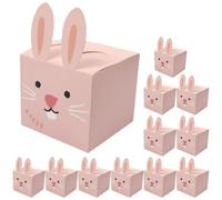 jojofuny 12pcs Cartoon Rabbit Shaped Candy Boxes Paper Multipurpose Storage Cases with Sealing Design for Wedding and Anniversary Party Favour Gift Packaging