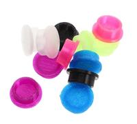 jojofuny 12pcs Colored Glass Vial Caps for Clinics Leakproof Dustproof Reusable Replacement Lids for Insulin Bottles and Laboratory Use Fit for Small Glass Bottles