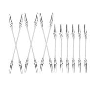 jojofuny 12pcs Double Ends Alligator Clip Memo and Photo Holders, 4-inch and 5-inch DIY Craft Clamps for Notes and Pictures, Sturdy Metal Clips Suitable for Hanging and Standing Display