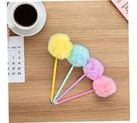 jojofuny 12PCS Fluffy Ballpoint Pen with Soft Pompom Plush Grip Smooth Ink Flow Novelty Pens for Students Birthday Party Supplies