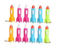jojofuny 12pcs Key Chain Keychains Handbag Pendants Small Flashlights Mini Led Flashlight Keychain Space Party Favors Bag Hanging Adorn Luminous Keychain Shine Rocket Flashlight Light