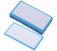 jojofuny 12pcs Magnetic Dry Erase Labels Blue Writable Cards for Classroom Whiteboards Office Organization Name Tag Holders with Easy Erase Surface for Flexible Labeling