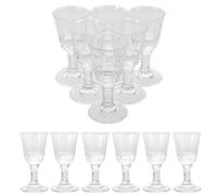 jojofuny 12Pcs Mini Stemmed Glass Shot Cups 10Ml Thick Base Whisky Shooter Glasses for Bar Party Home Use