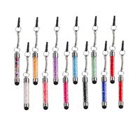 jojofuny 12pcs Mixed Color Capacitive Stylus Pens for Phone and Tablet, Crystal Diamond Tip Touch Screen Writing Tool, Universal Handwriting Pens for Drawing and Note-taking