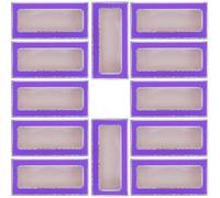 jojofuny 12pcs Press On Nail Tips Display Box Window, Nail Tips Organizer Storage Case for Manicure and Eyelash Holder, Empty Packaging Box Suitable for Salon and Home Use